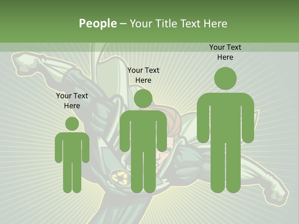Green Superman PowerPoint Template
