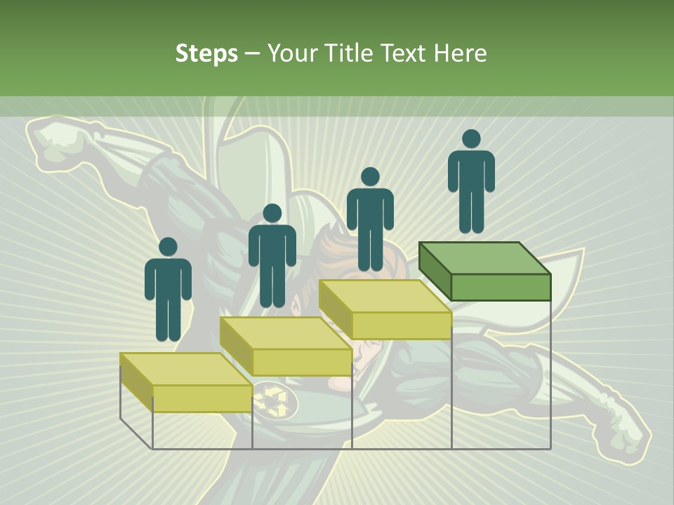 Green Superman PowerPoint Template