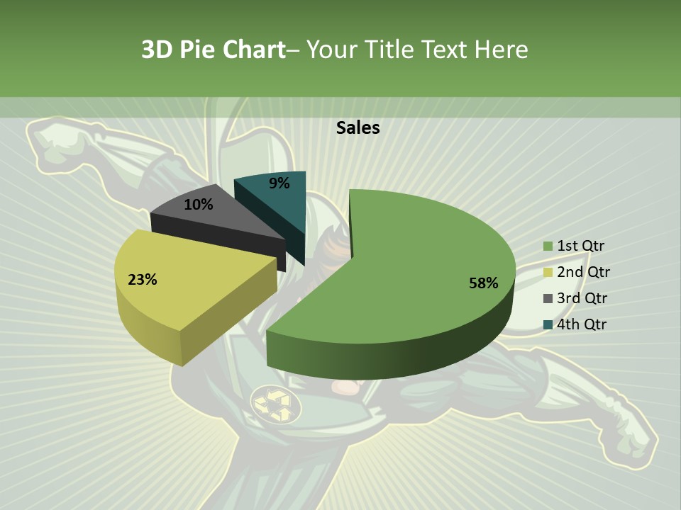 Green Superman PowerPoint Template
