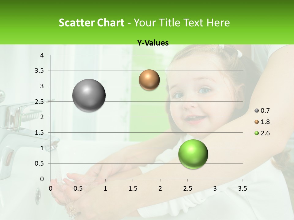 Mom Teaches Baby To Wash Her Hands PowerPoint Template