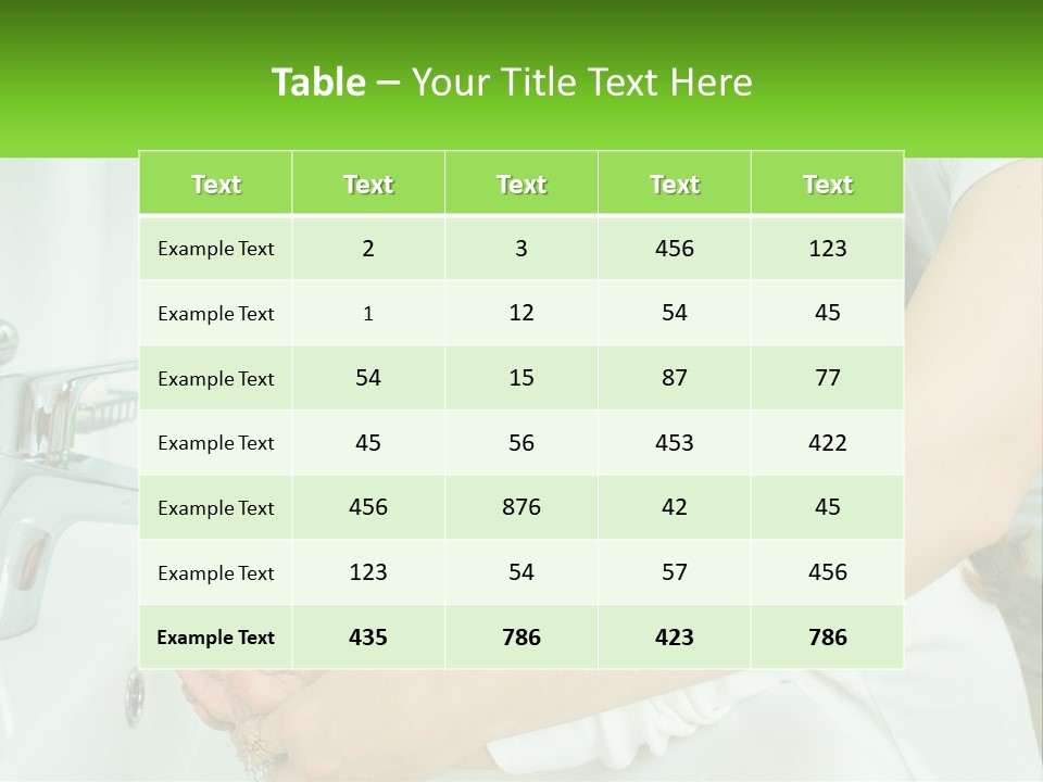 Mom Teaches Baby To Wash Her Hands PowerPoint Template