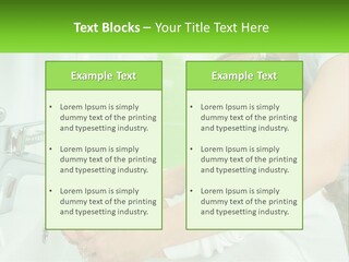 Mom Teaches Baby To Wash Her Hands PowerPoint Template