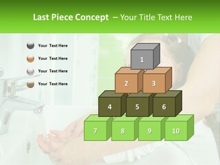 Mom Teaches Baby To Wash Her Hands PowerPoint Template