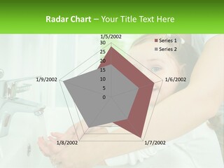 Mom Teaches Baby To Wash Her Hands PowerPoint Template