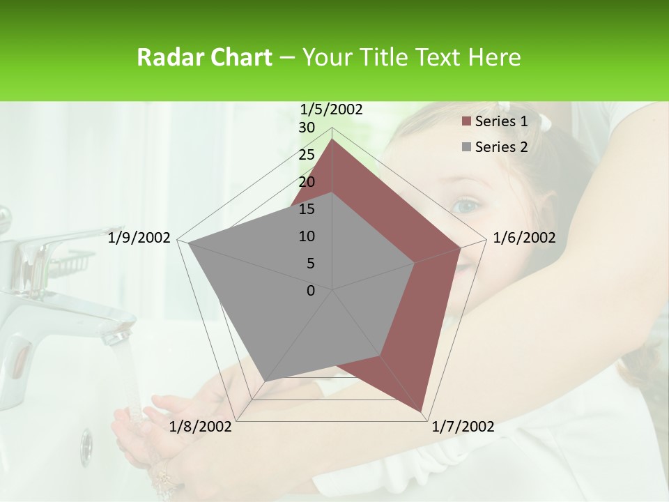 Mom Teaches Baby To Wash Her Hands PowerPoint Template