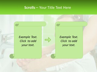 Mom Teaches Baby To Wash Her Hands PowerPoint Template
