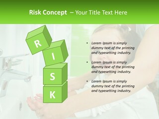 Mom Teaches Baby To Wash Her Hands PowerPoint Template