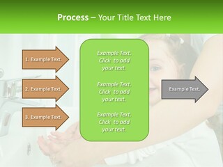 Mom Teaches Baby To Wash Her Hands PowerPoint Template