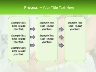 Mom Teaches Baby To Wash Her Hands PowerPoint Template