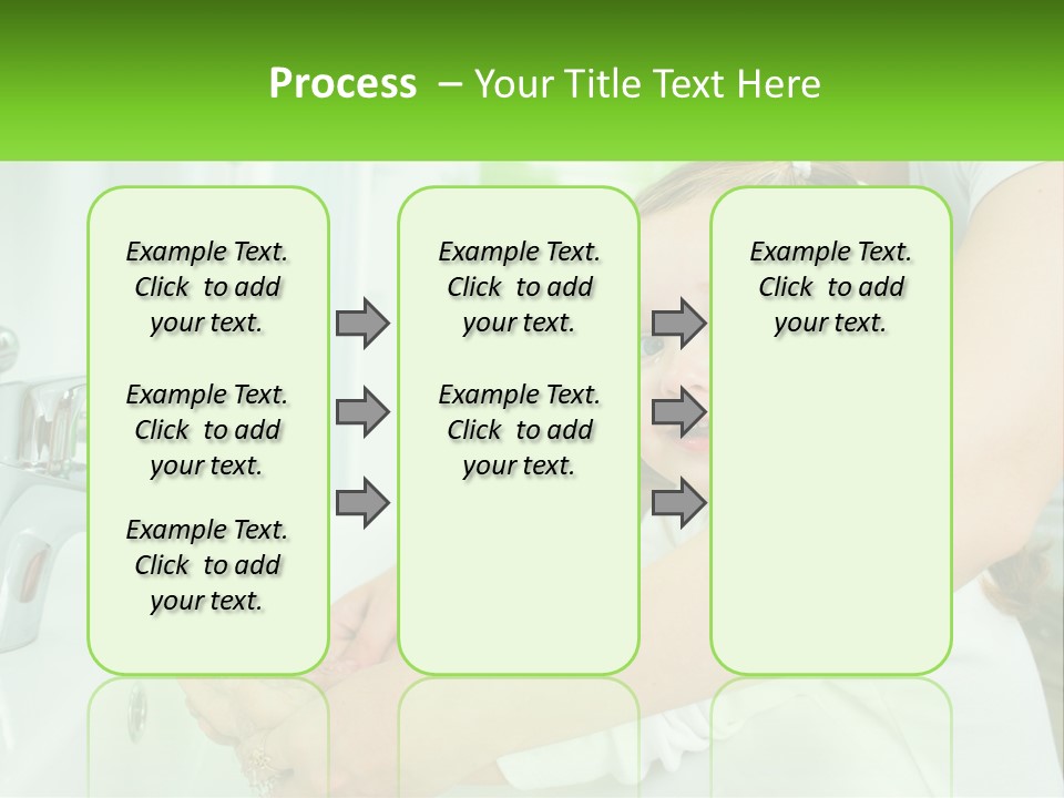 Mom Teaches Baby To Wash Her Hands PowerPoint Template