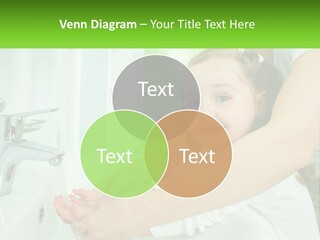 Mom Teaches Baby To Wash Her Hands PowerPoint Template