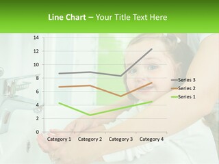 Mom Teaches Baby To Wash Her Hands PowerPoint Template