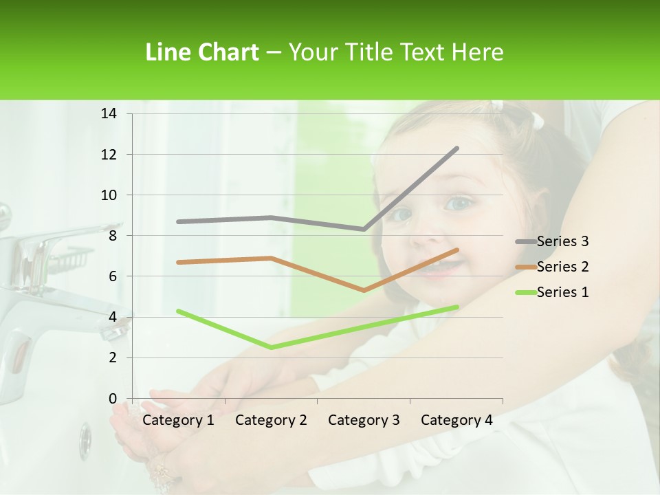 Mom Teaches Baby To Wash Her Hands PowerPoint Template