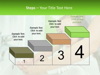 Mom Teaches Baby To Wash Her Hands PowerPoint Template