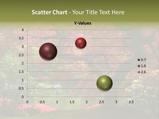 Tree With Red Leaves PowerPoint Template
