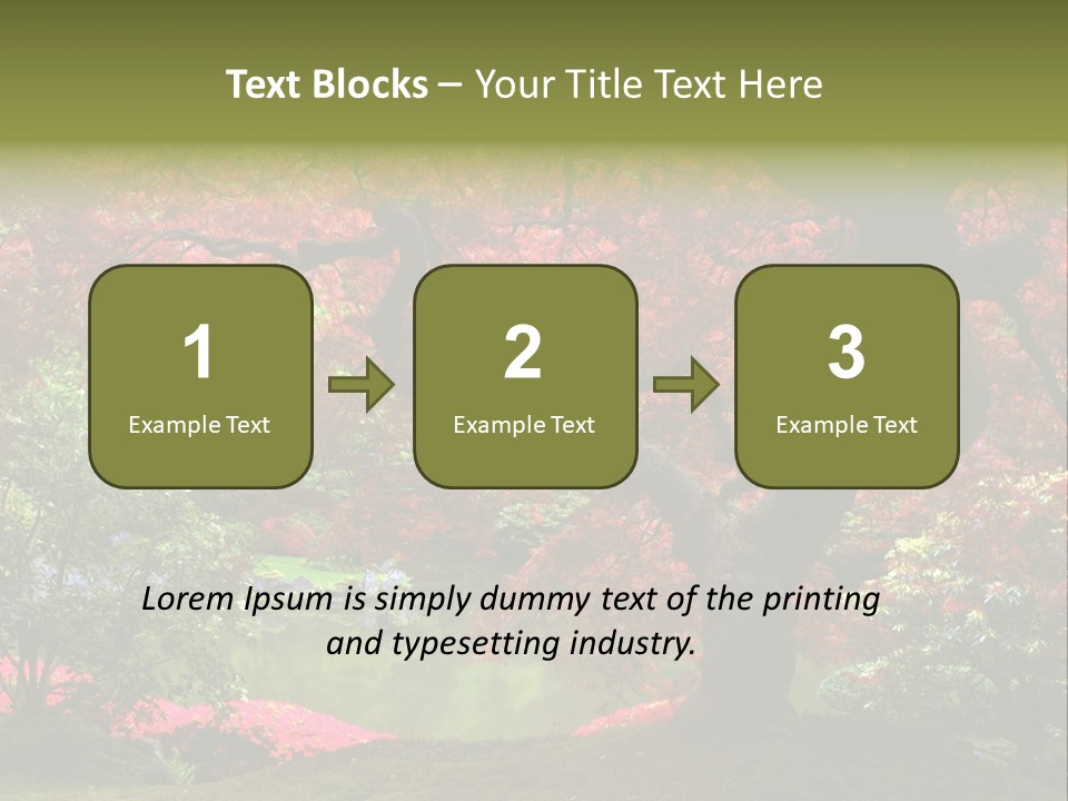 Tree With Red Leaves PowerPoint Template