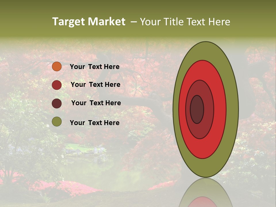 Tree With Red Leaves PowerPoint Template