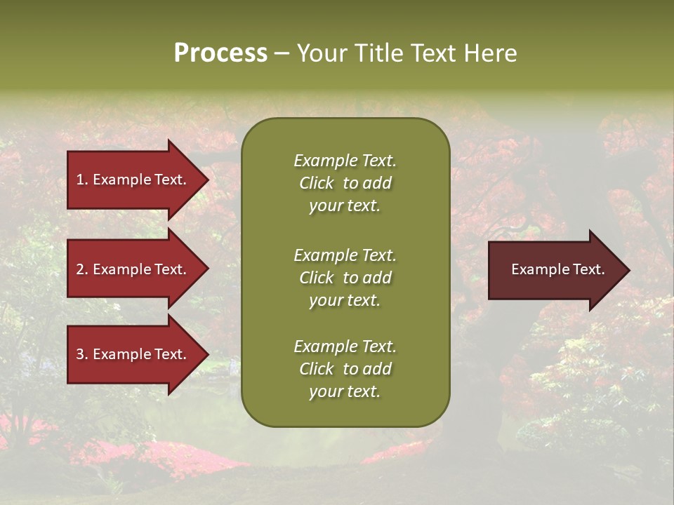Tree With Red Leaves PowerPoint Template