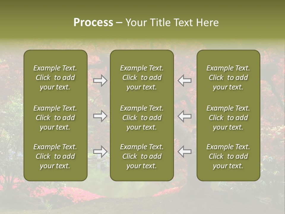 Tree With Red Leaves PowerPoint Template