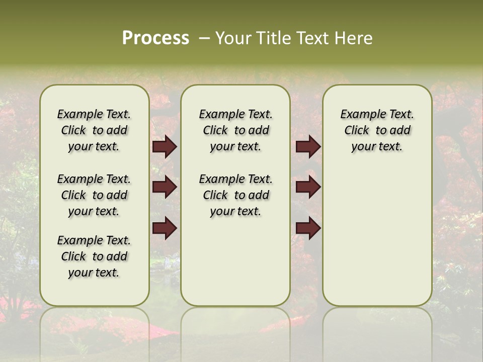 Tree With Red Leaves PowerPoint Template