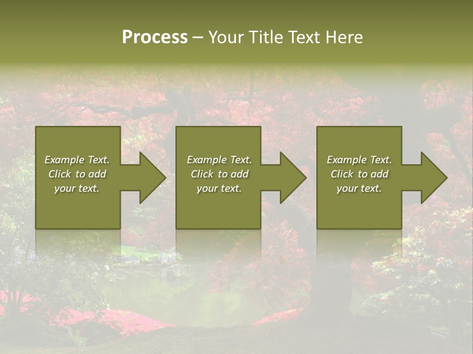Tree With Red Leaves PowerPoint Template