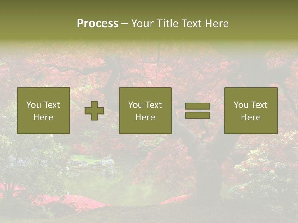 Tree With Red Leaves PowerPoint Template