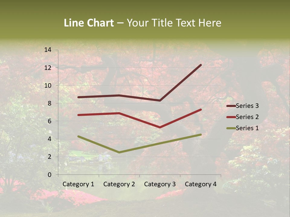 Tree With Red Leaves PowerPoint Template