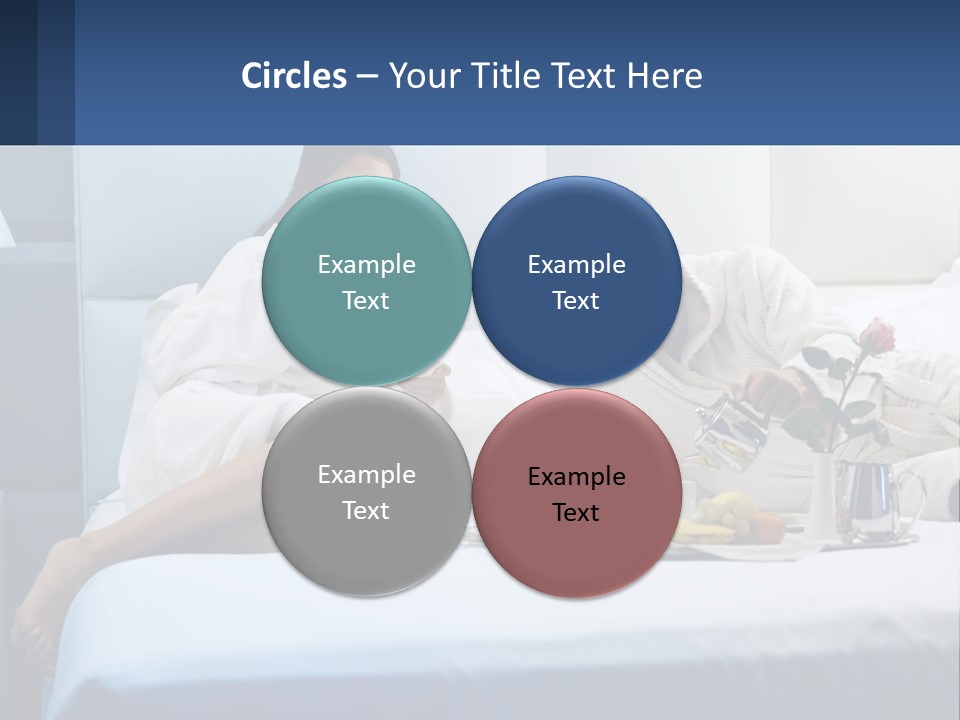 The Guy And The Girl Have Breakfast In Bed PowerPoint Template