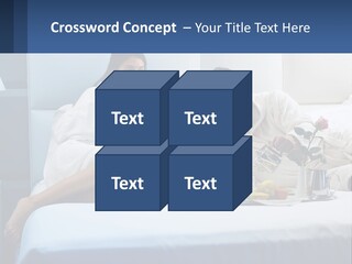 The Guy And The Girl Have Breakfast In Bed PowerPoint Template