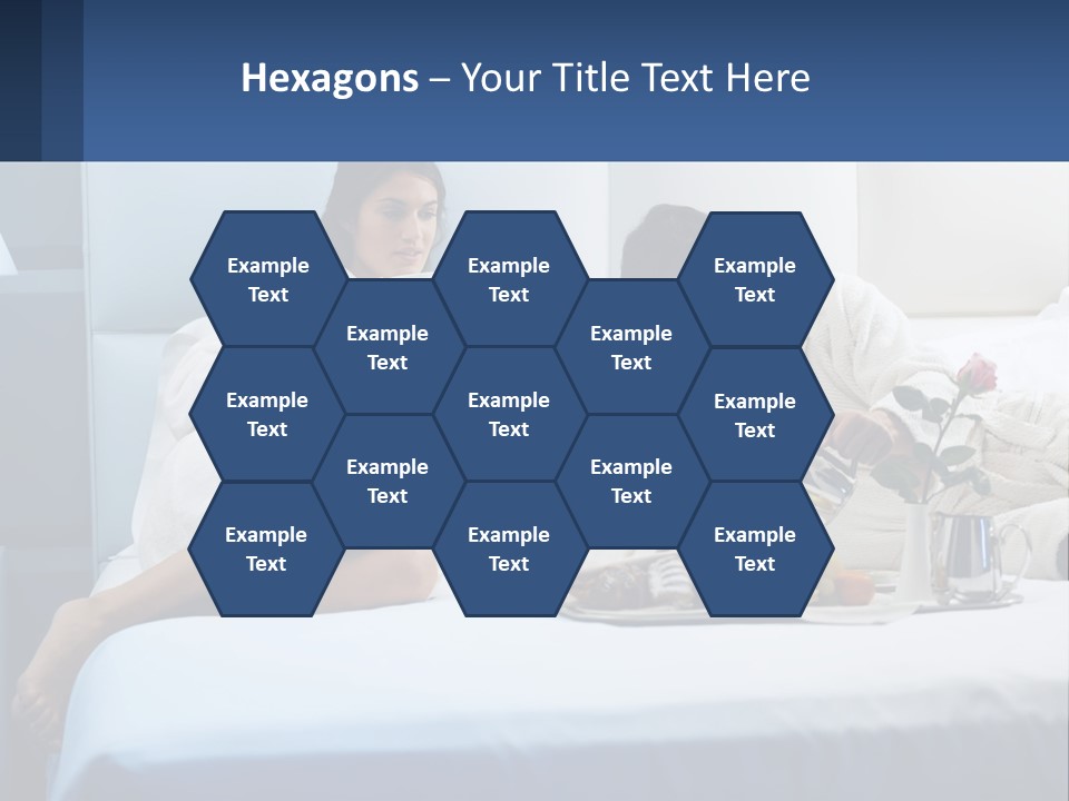 The Guy And The Girl Have Breakfast In Bed PowerPoint Template