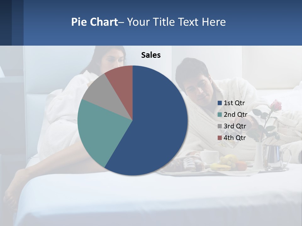 The Guy And The Girl Have Breakfast In Bed PowerPoint Template