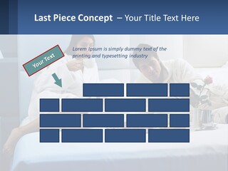 The Guy And The Girl Have Breakfast In Bed PowerPoint Template