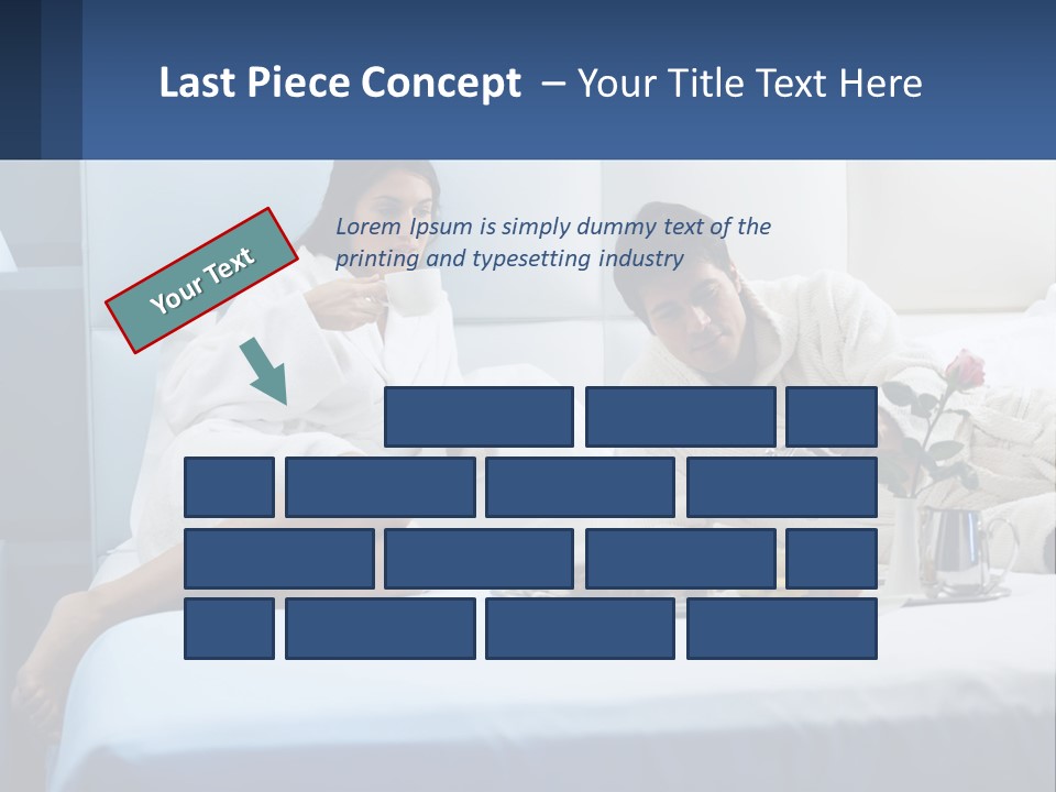 The Guy And The Girl Have Breakfast In Bed PowerPoint Template