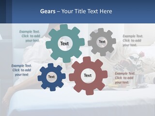 The Guy And The Girl Have Breakfast In Bed PowerPoint Template