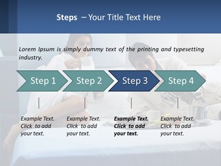 The Guy And The Girl Have Breakfast In Bed PowerPoint Template