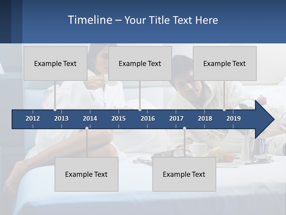 The Guy And The Girl Have Breakfast In Bed PowerPoint Template