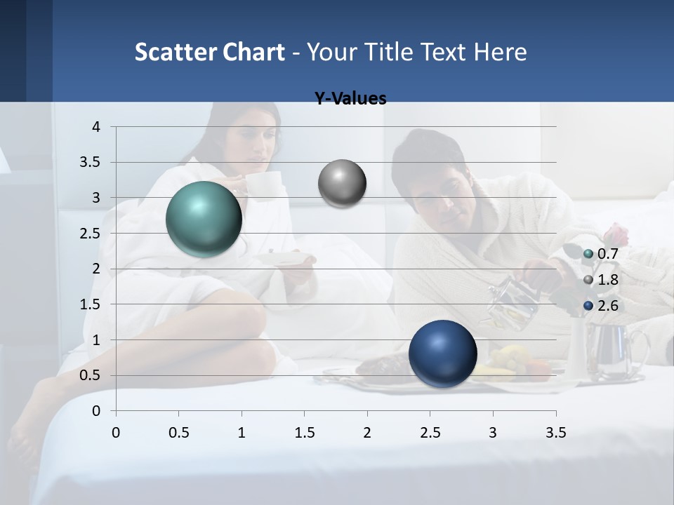 The Guy And The Girl Have Breakfast In Bed PowerPoint Template
