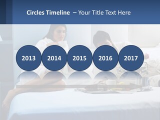 The Guy And The Girl Have Breakfast In Bed PowerPoint Template