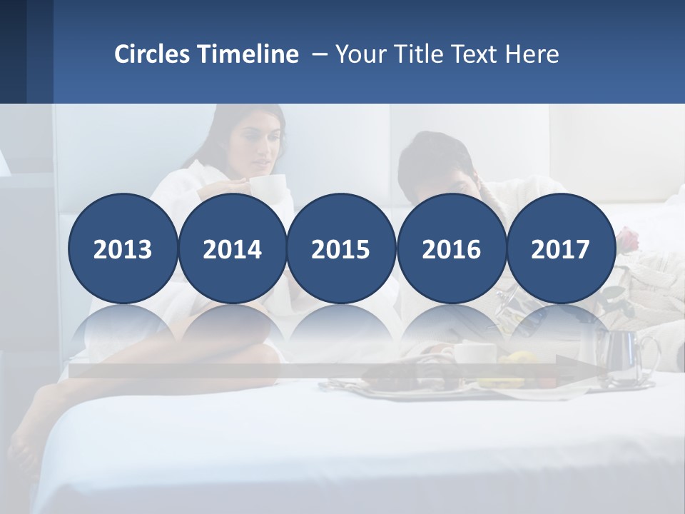 The Guy And The Girl Have Breakfast In Bed PowerPoint Template