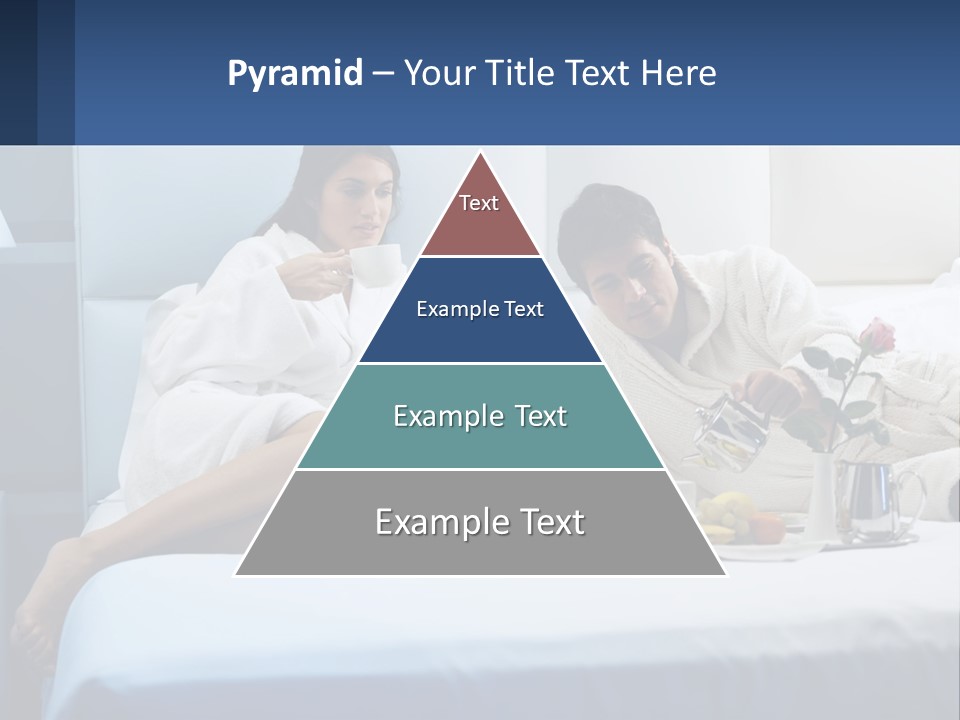 The Guy And The Girl Have Breakfast In Bed PowerPoint Template