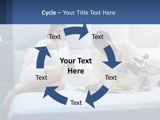 The Guy And The Girl Have Breakfast In Bed PowerPoint Template