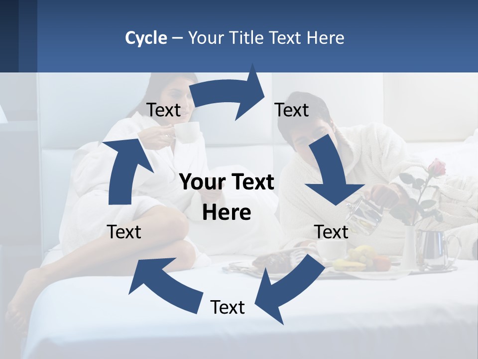 The Guy And The Girl Have Breakfast In Bed PowerPoint Template