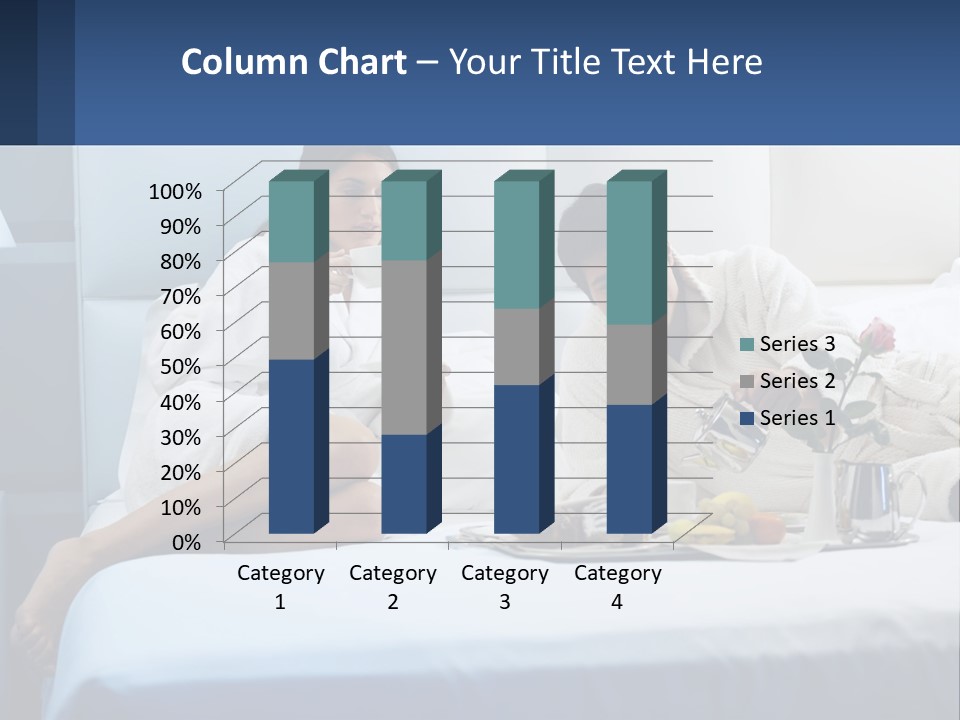 The Guy And The Girl Have Breakfast In Bed PowerPoint Template