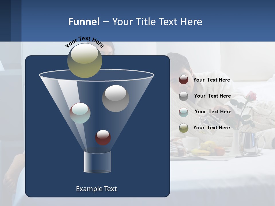 The Guy And The Girl Have Breakfast In Bed PowerPoint Template