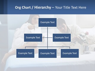 The Guy And The Girl Have Breakfast In Bed PowerPoint Template