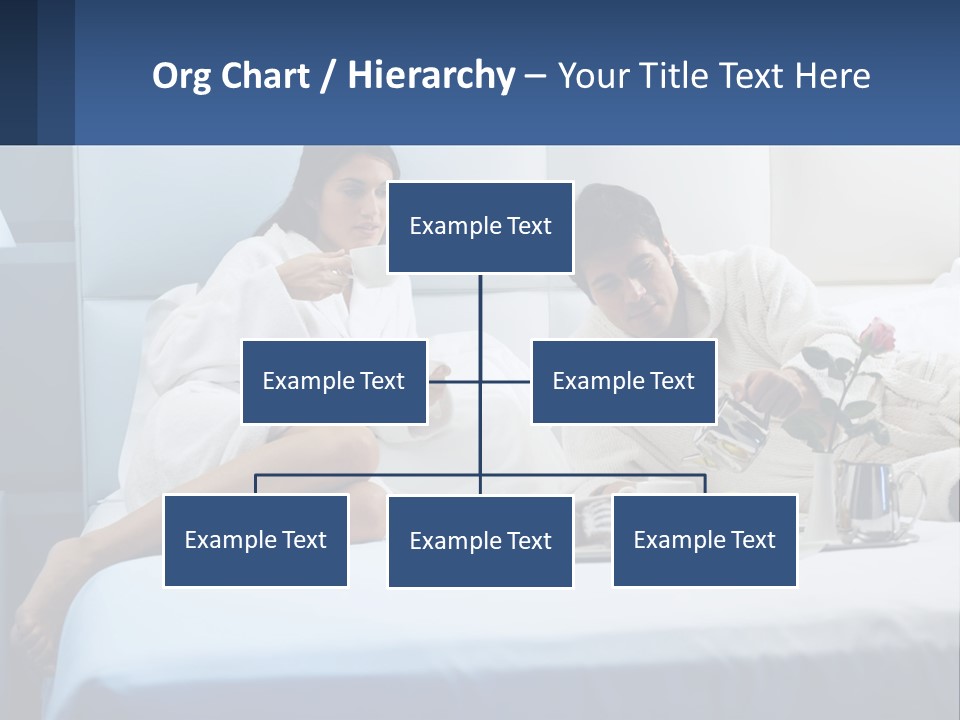 The Guy And The Girl Have Breakfast In Bed PowerPoint Template
