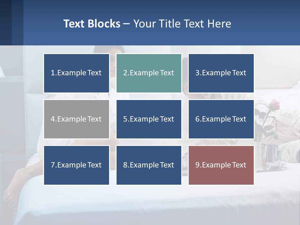 The Guy And The Girl Have Breakfast In Bed PowerPoint Template