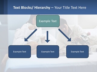 The Guy And The Girl Have Breakfast In Bed PowerPoint Template