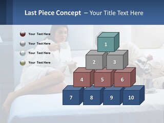 The Guy And The Girl Have Breakfast In Bed PowerPoint Template