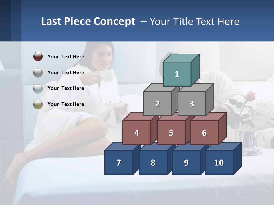 The Guy And The Girl Have Breakfast In Bed PowerPoint Template